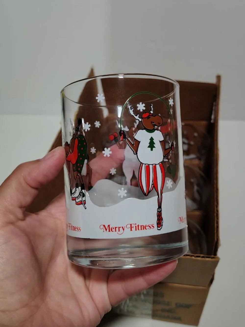 Neiman Marcus Merry Fitness Glasses 6 Piece Set